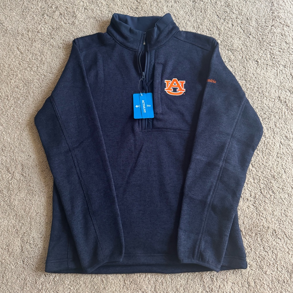 Columbia Auburn Sweatshirt Pullover Active Fit Navy Blue Men’s Medium Nwt